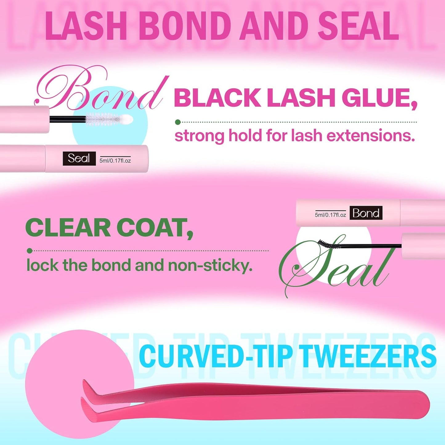 Lash Clusters Kit Cat Eye Lash Extension Kit 30P-60P Gradient Cluster Eyelash Extensions Kit Left Right Natural Individual Lashes Extension Kit with Lash Bond Seal Tweezers by