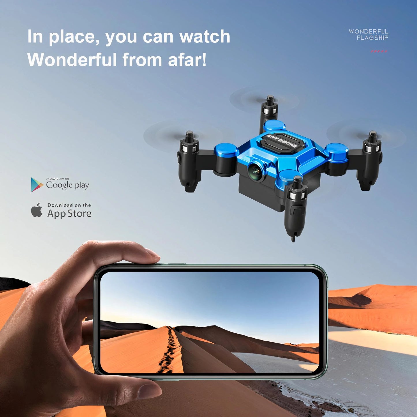 Foldable Drone with Camera, FPV Drone for Kid and Adults, 4K Drone RC Quadcopter with 3D Flips, Altitude Hold, 50X Zoom, Headless Mode, APP Control-(Upgrade2025)