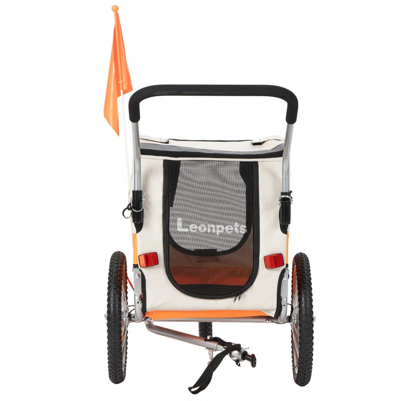 Aobei 2-In-1 Dog Bicycle Trailer, Dog Stroller, and Dog Jogging Stroller