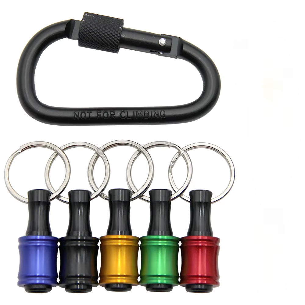 12Pc Color Keychain Quick Change Connecting Rod 1/4 Hexagonal Handle Screwdriver Head Quick Release Sleeve Conversion Rod Set