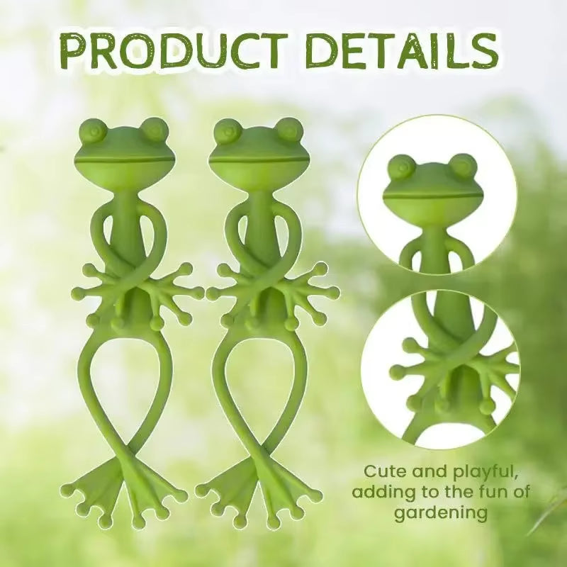1 PC Frog Shaped Plant Tie Reusable Cable Wire Garden Plant Vine Flower Vegetable Clip Adjustable Flexible Supporter for Stem