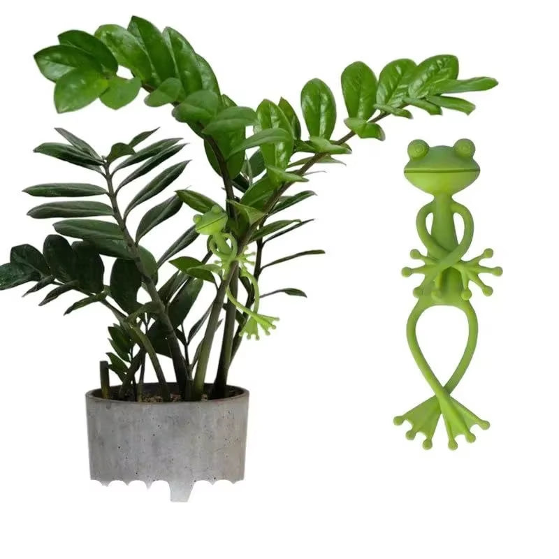 1 PC Frog Shaped Plant Tie Reusable Cable Wire Garden Plant Vine Flower Vegetable Clip Adjustable Flexible Supporter for Stem