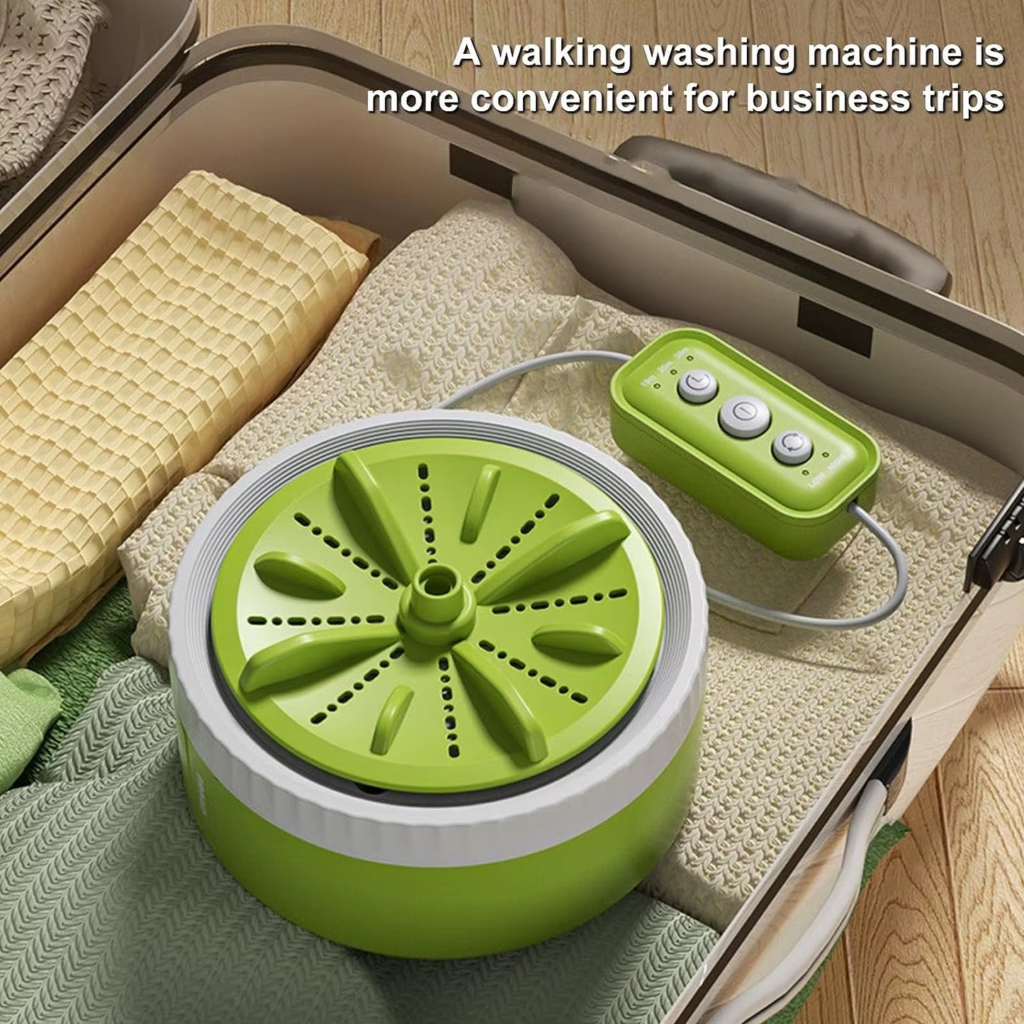 3 Gear Timing Mini Portable Washing Machine USB Rotating Turbine Washing Machine Underwear Socks Washing Machine for Travel