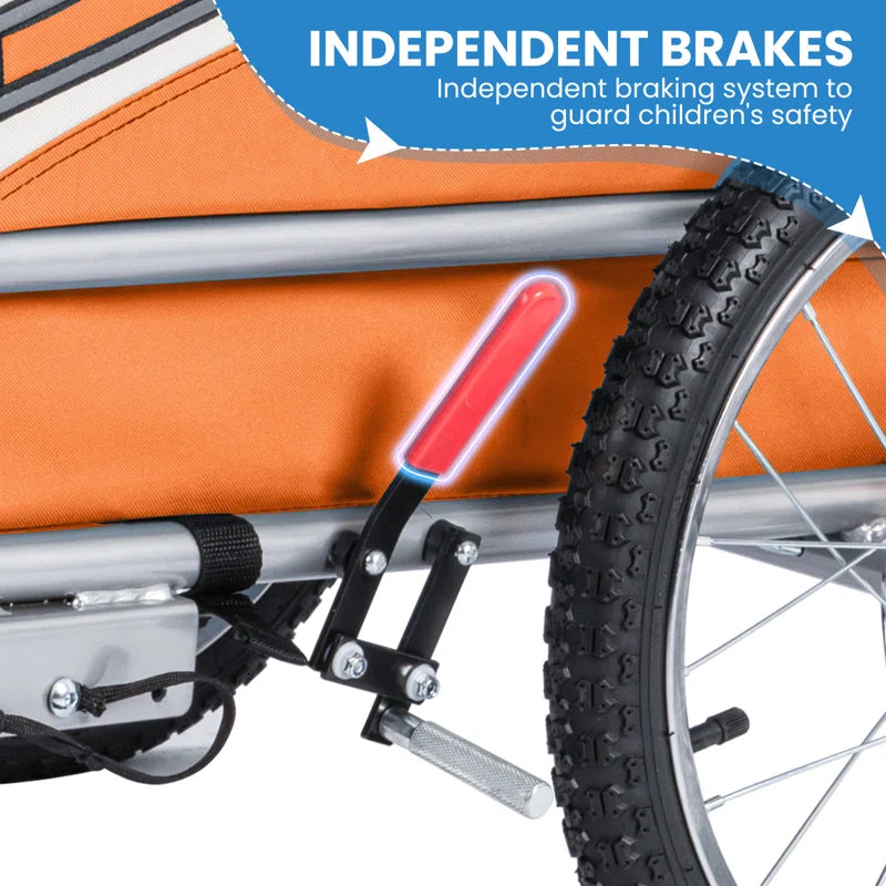 Aobei 2-In-1 Dog Bicycle Trailer, Dog Stroller, and Dog Jogging Stroller
