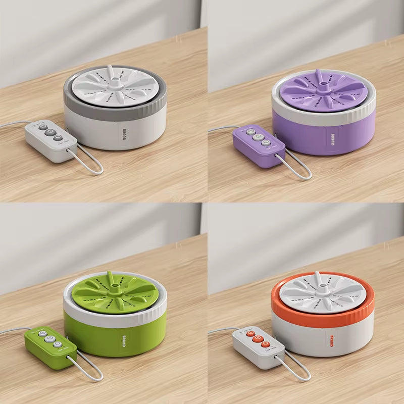 3 Gear Timing Mini Portable Washing Machine USB Rotating Turbine Washing Machine Underwear Socks Washing Machine for Travel