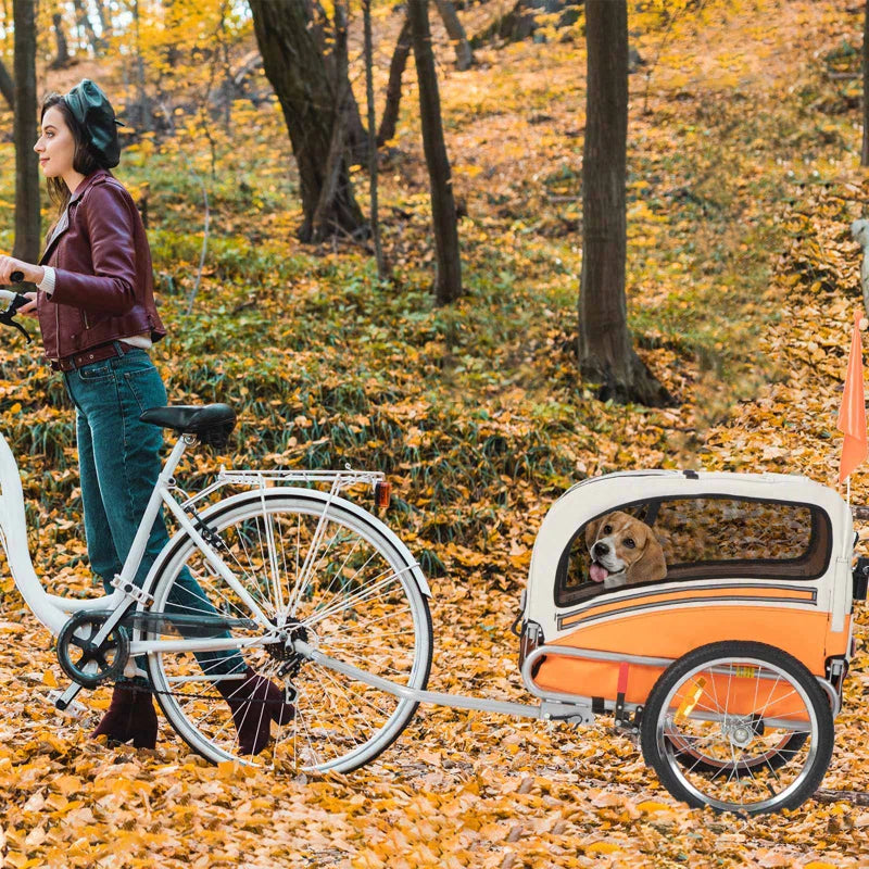 Aobei 2-In-1 Dog Bicycle Trailer, Dog Stroller, and Dog Jogging Stroller