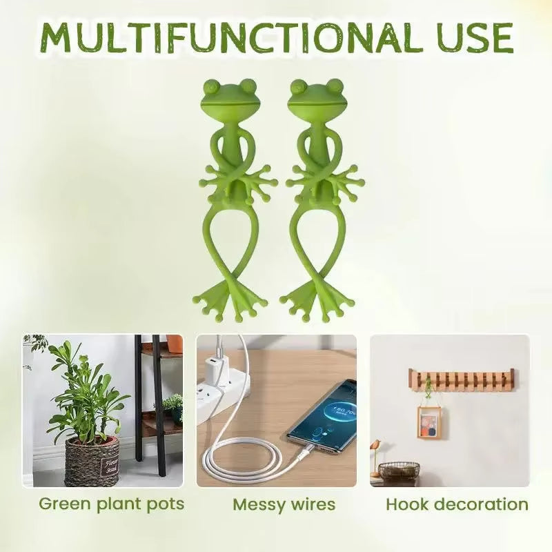 1 PC Frog Shaped Plant Tie Reusable Cable Wire Garden Plant Vine Flower Vegetable Clip Adjustable Flexible Supporter for Stem