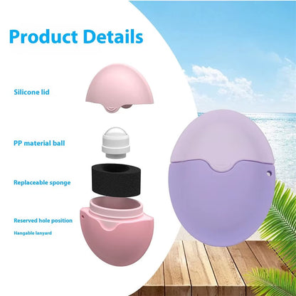 Silicone Suncream Roller Applicator Refillable Stitching Color Isolation Lotion Cream Bottles Oval Sunscreen Lotion Applicator