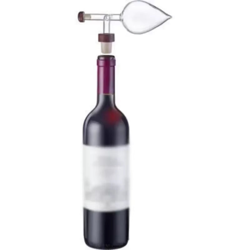 Round/Peach Shaped Red Wine Aerator Portable Transparent Red Wine Bottle Pourer and Quick Decanter Spout Glass Sobering Device