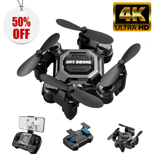 Foldable Drone with Camera, FPV Drone for Kid and Adults, 4K Drone RC Quadcopter with 3D Flips, Altitude Hold, 50X Zoom, Headless Mode, APP Control-(Upgrade2025)