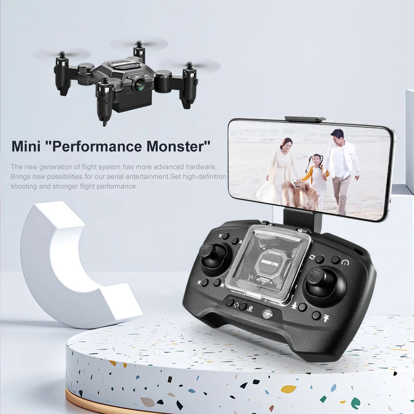 Foldable Drone with Camera, FPV Drone for Kid and Adults, 4K Drone RC Quadcopter with 3D Flips, Altitude Hold, 50X Zoom, Headless Mode, APP Control-(Upgrade2025)