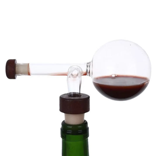 Round/Peach Shaped Red Wine Aerator Portable Transparent Red Wine Bottle Pourer and Quick Decanter Spout Glass Sobering Device