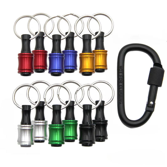 12Pc Color Keychain Quick Change Connecting Rod 1/4 Hexagonal Handle Screwdriver Head Quick Release Sleeve Conversion Rod Set
