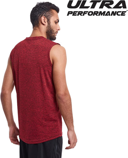 5 Pack Mens Dri Fit Sleeveless Muscle T Shirts Gym Workout Shirts for Men Pack