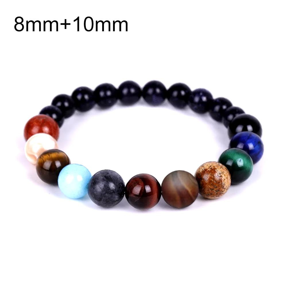 Universe Solar System Bracelet Women Natural Stone Eight Planets Bracelet Men Best Friends Gift for Him Gift for Her MY8